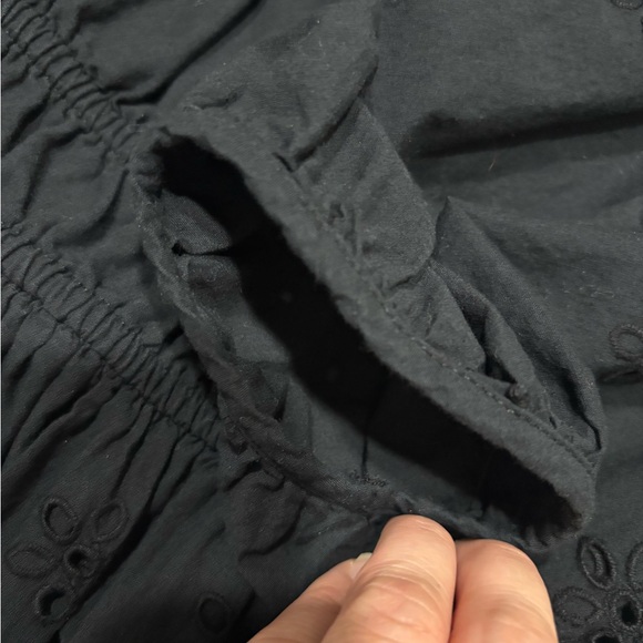 Universal Thread Black Eyelet Dress,Features,gathered waist,three-quartersleeves - Picture 10 of 10